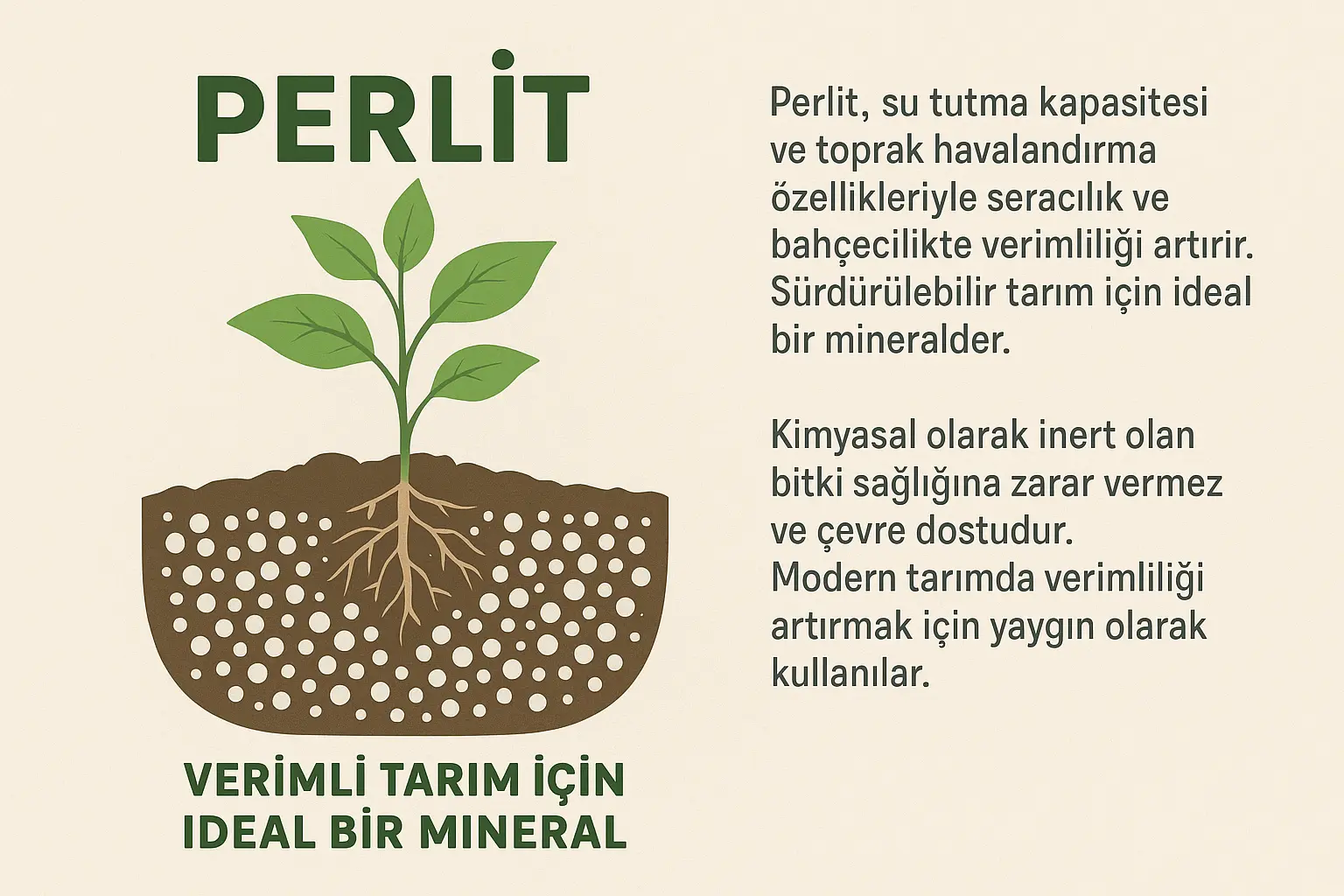 Perlit ve Tarım: Perlitin tarımda sunduğu avantajlar ve sürdürülebilirlik