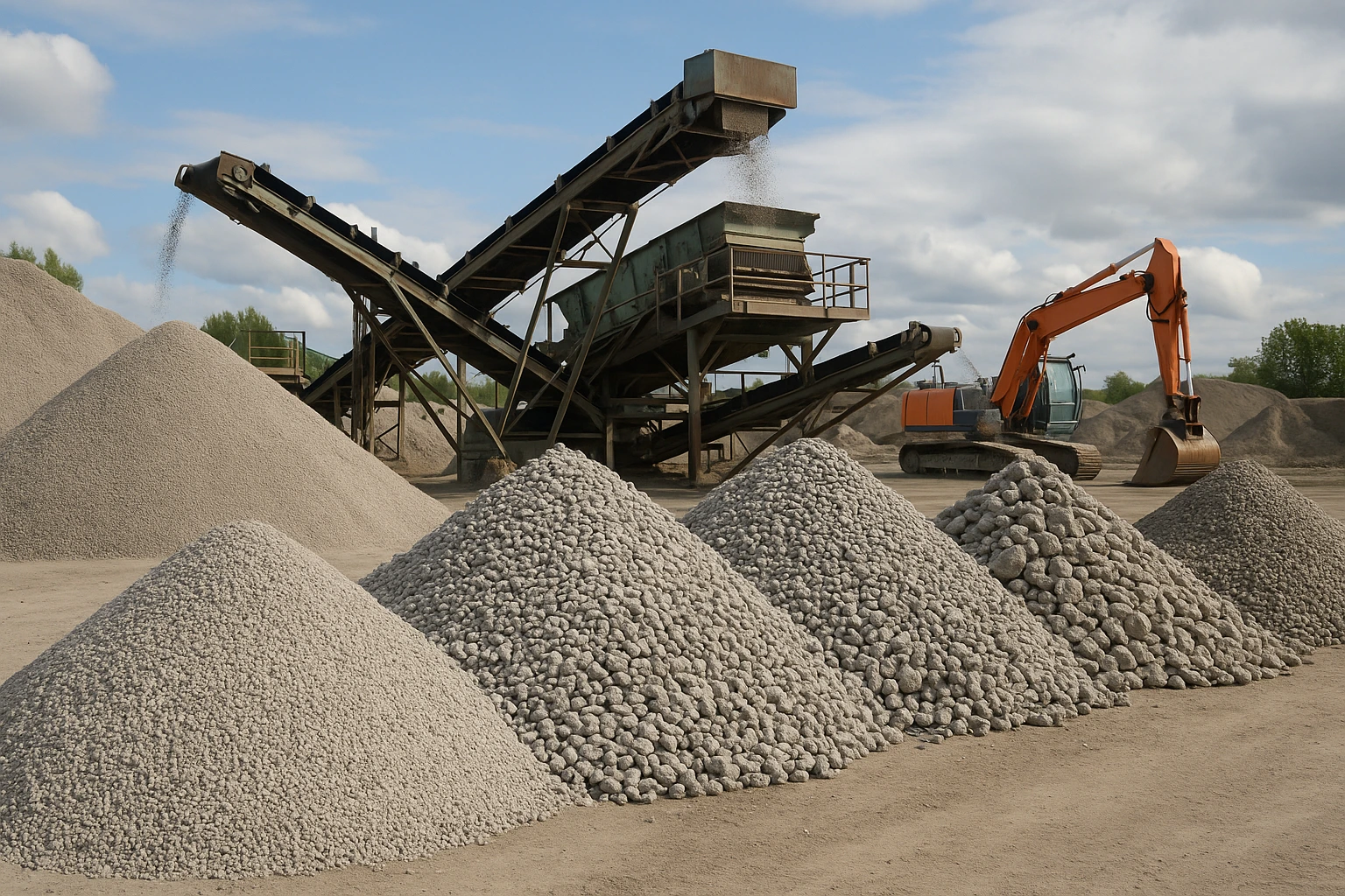 Boyutlandırılmış Pomza Taşı: istenilen ebatlarda kırılmış ve elenmiş, Map-Stone Pomza-Perlit